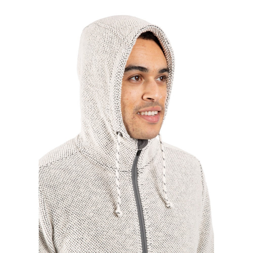 Off White Marl - Side - Trespass Mens Scawton Zipped Hoodie