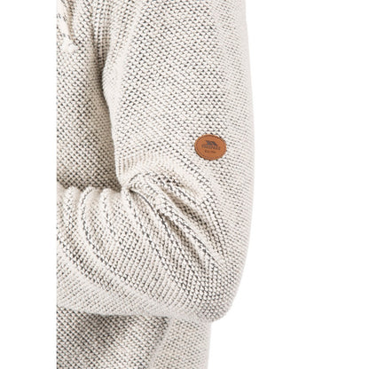 Off White Marl - Pack Shot - Trespass Mens Scawton Zipped Hoodie