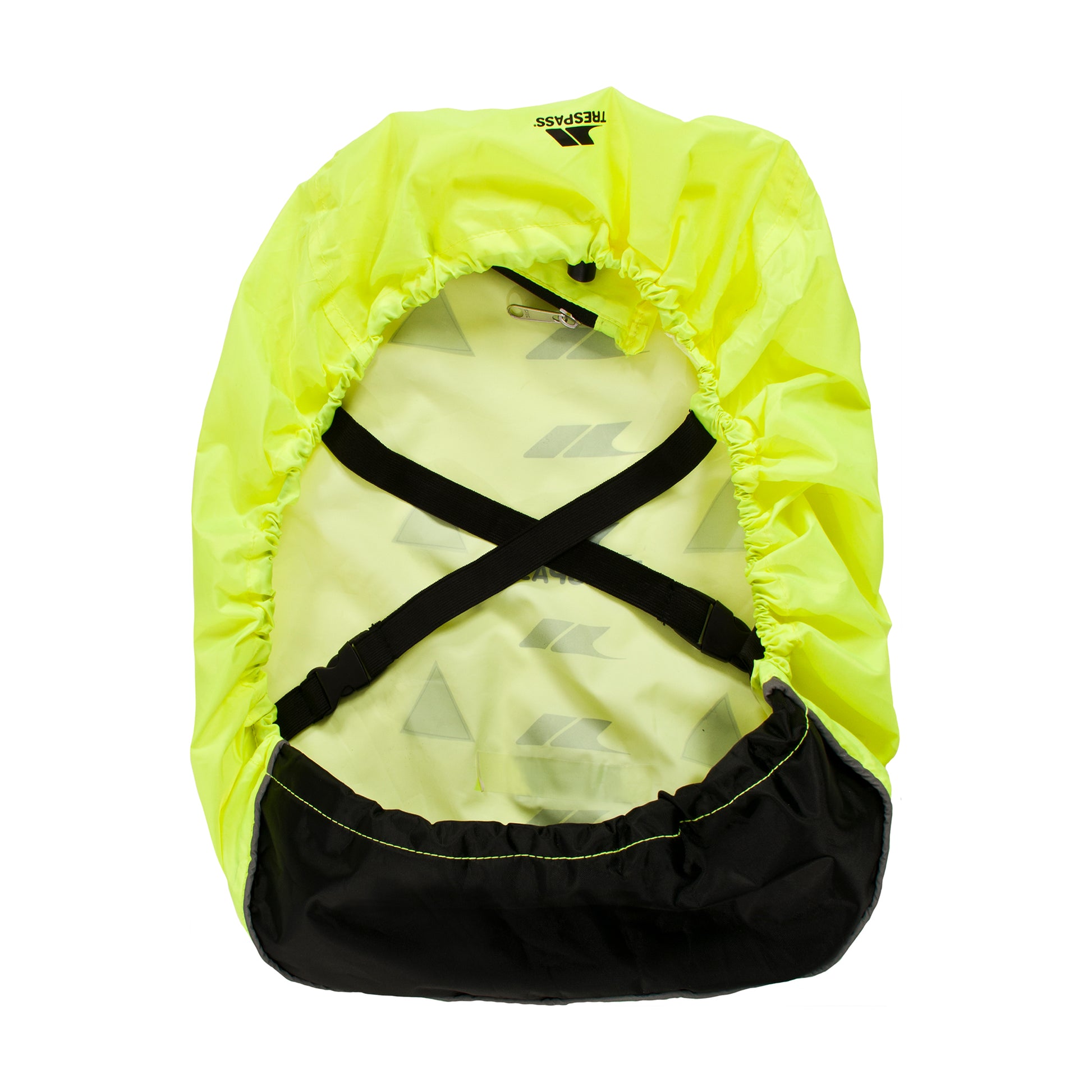 Yellow - Back - Trespass Sulcata Reflective Rucksack-Backpack Cover