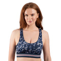 Navy - Side - Trespass Womens-Ladies Stephanie Camo Crop Top