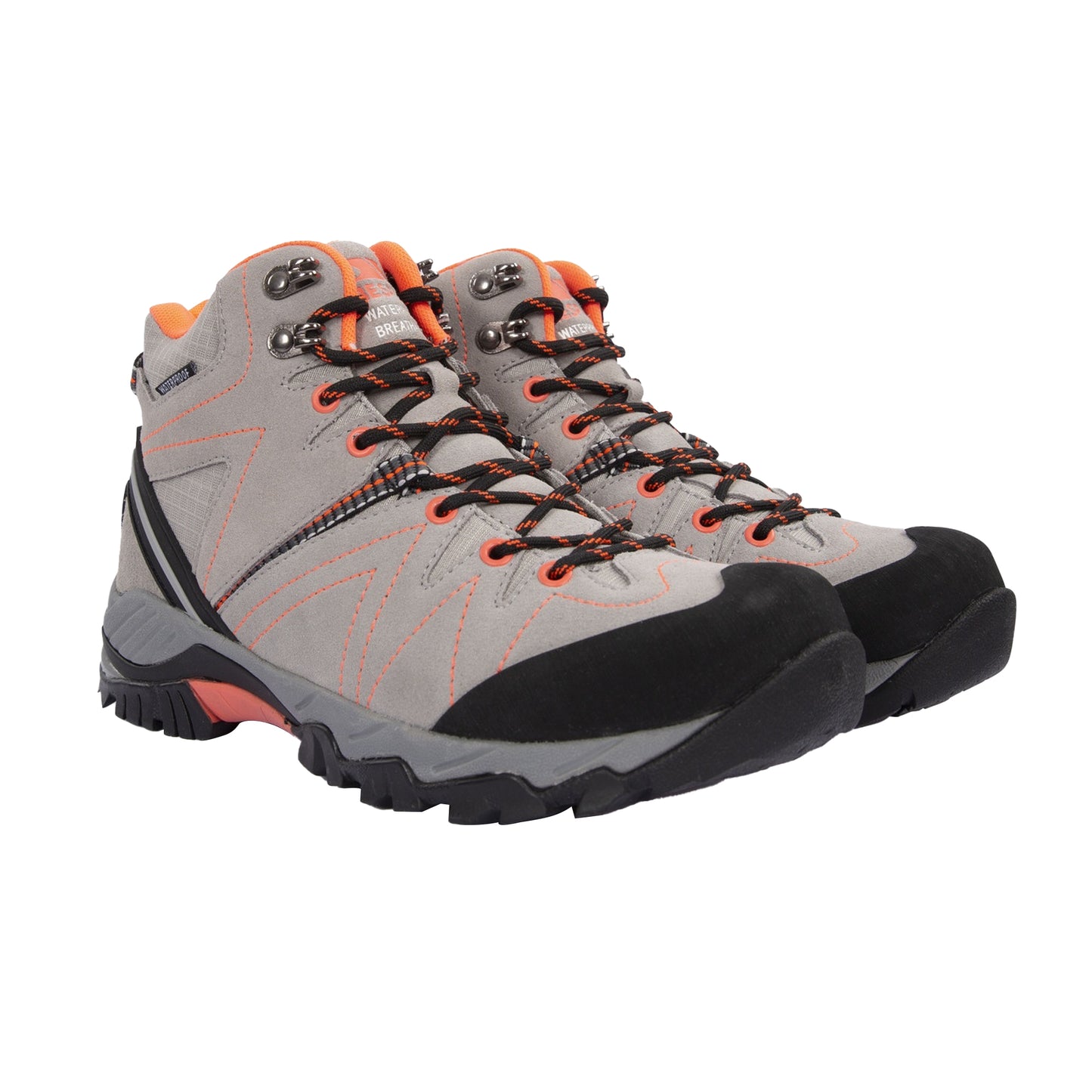 Grey - Pack Shot - Trespass Womens-Ladies Kiara Suede Walking Boots