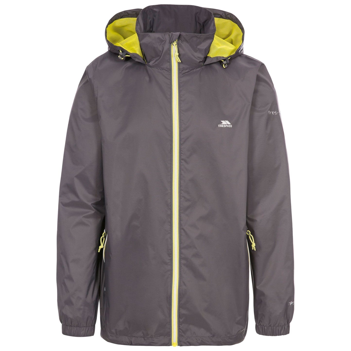 Carbon - Front - Trespass Mens Briar Waterproof Jacket