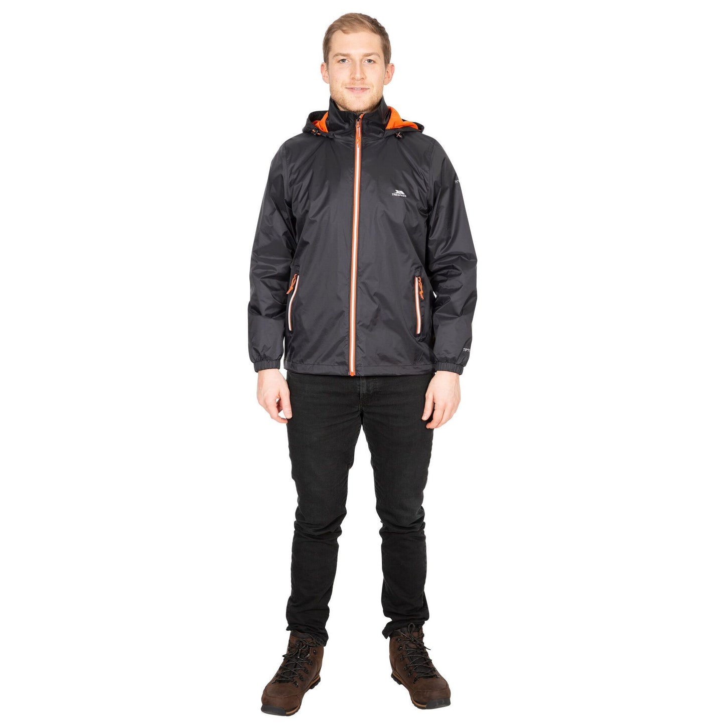 Black - Back - Trespass Mens Briar Waterproof Jacket