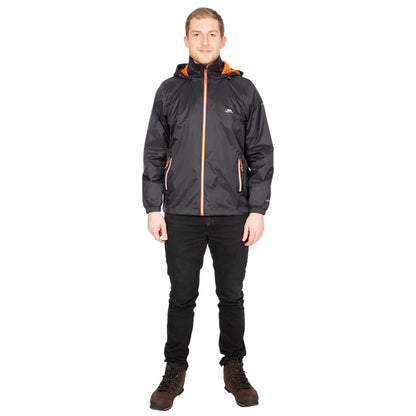 Black - Back - Trespass Mens Briar Waterproof Jacket