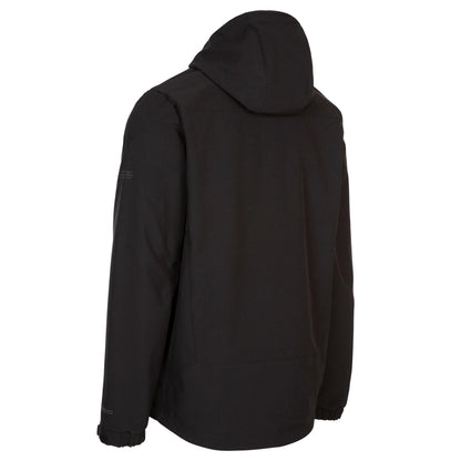 Black - Back - Trespass Mens Marlon Soft Shell Jacket
