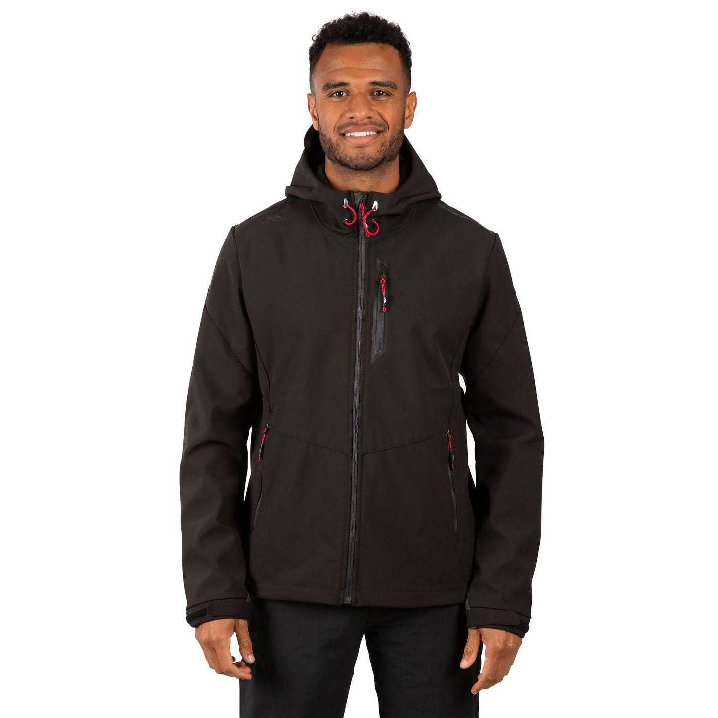 Black - Side - Trespass Mens Marlon Soft Shell Jacket