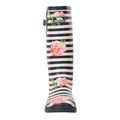 Navy-White-Pink - Pack Shot - Trespass Womens-Ladies Elena Floral Wellington Boots