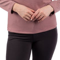 Rose Blush Marl - Pack Shot - Trespass Womens-Ladies Olga Leather Fleece Top