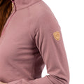 Rose Blush Marl - Close up - Trespass Womens-Ladies Olga Leather Fleece Top