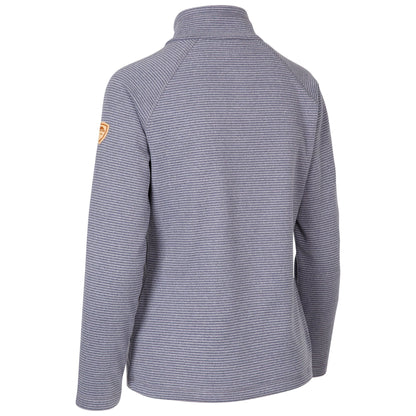 Denim Blue Marl - Back - Trespass Womens-Ladies Olga Leather Fleece Top