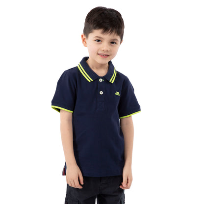 Cobalt - Back - Trespass Boys Outline Polo Shirt