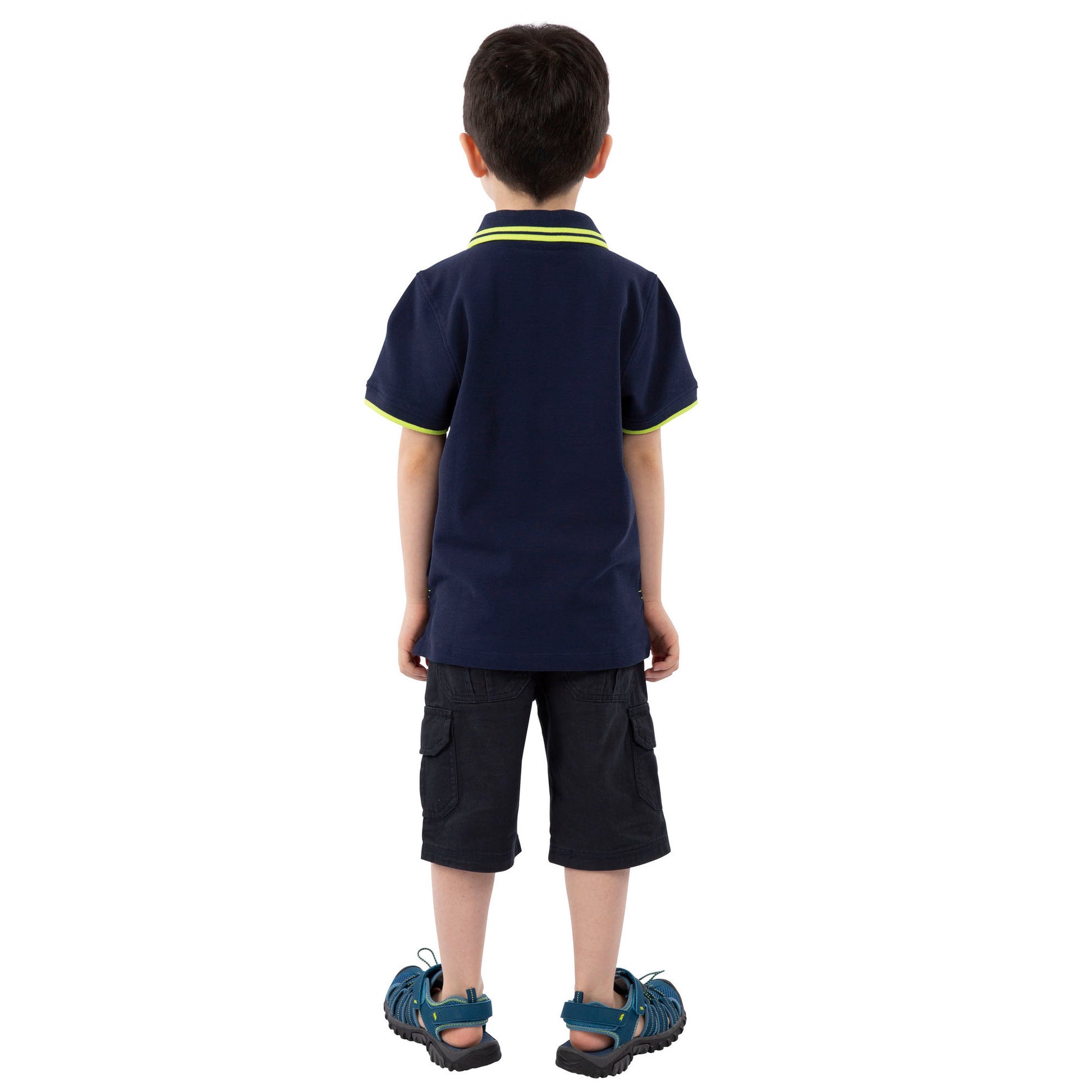 Cobalt - Side - Trespass Boys Outline Polo Shirt