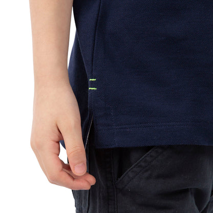 Cobalt - Close up - Trespass Boys Outline Polo Shirt
