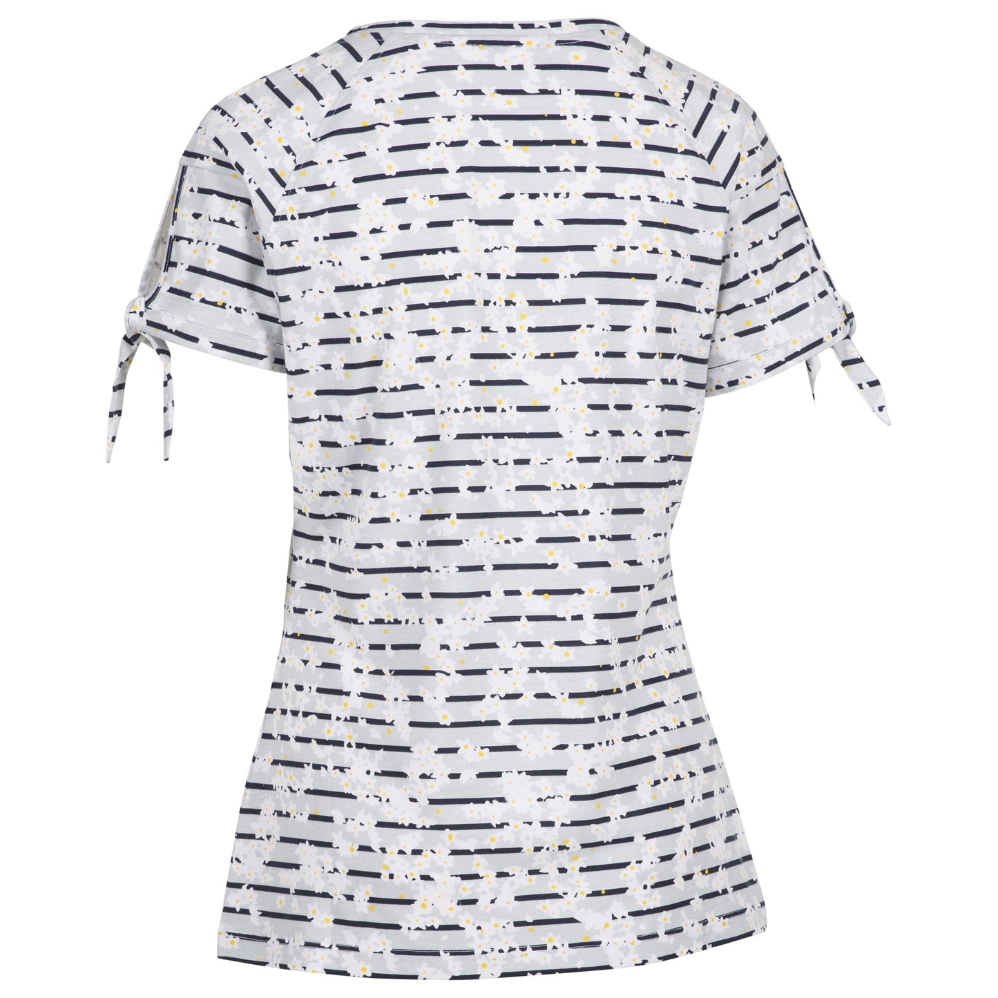 White-Black - Back - Trespass Womens-Ladies Fernie Ditsy Print V Neck T-Shirt
