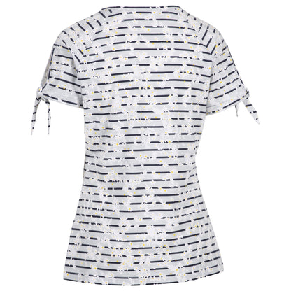 White-Black - Back - Trespass Womens-Ladies Fernie Ditsy Print V Neck T-Shirt