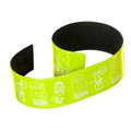 Hi Vis Green - Front - Trespass Snapper Hi Visibility Reflective Wrist Wraps (Pack Of 2)