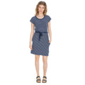 Navy - Back - Trespass Womens-Ladies Lidia Spotted Round Neck Casual Dress