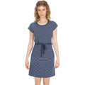 Navy - Side - Trespass Womens-Ladies Lidia Spotted Round Neck Casual Dress