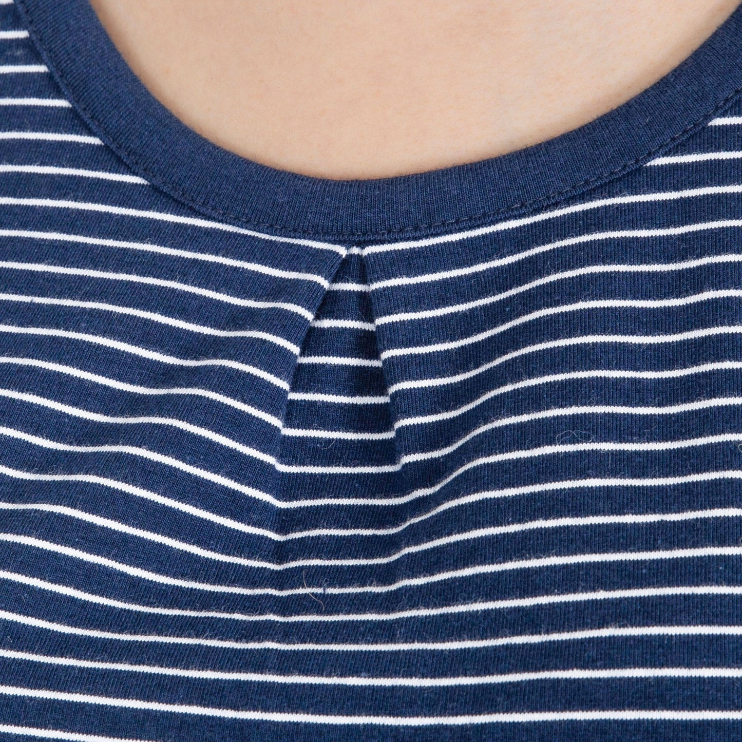 Navy - Close up - Trespass Womens-Ladies Lidia Spotted Round Neck Casual Dress