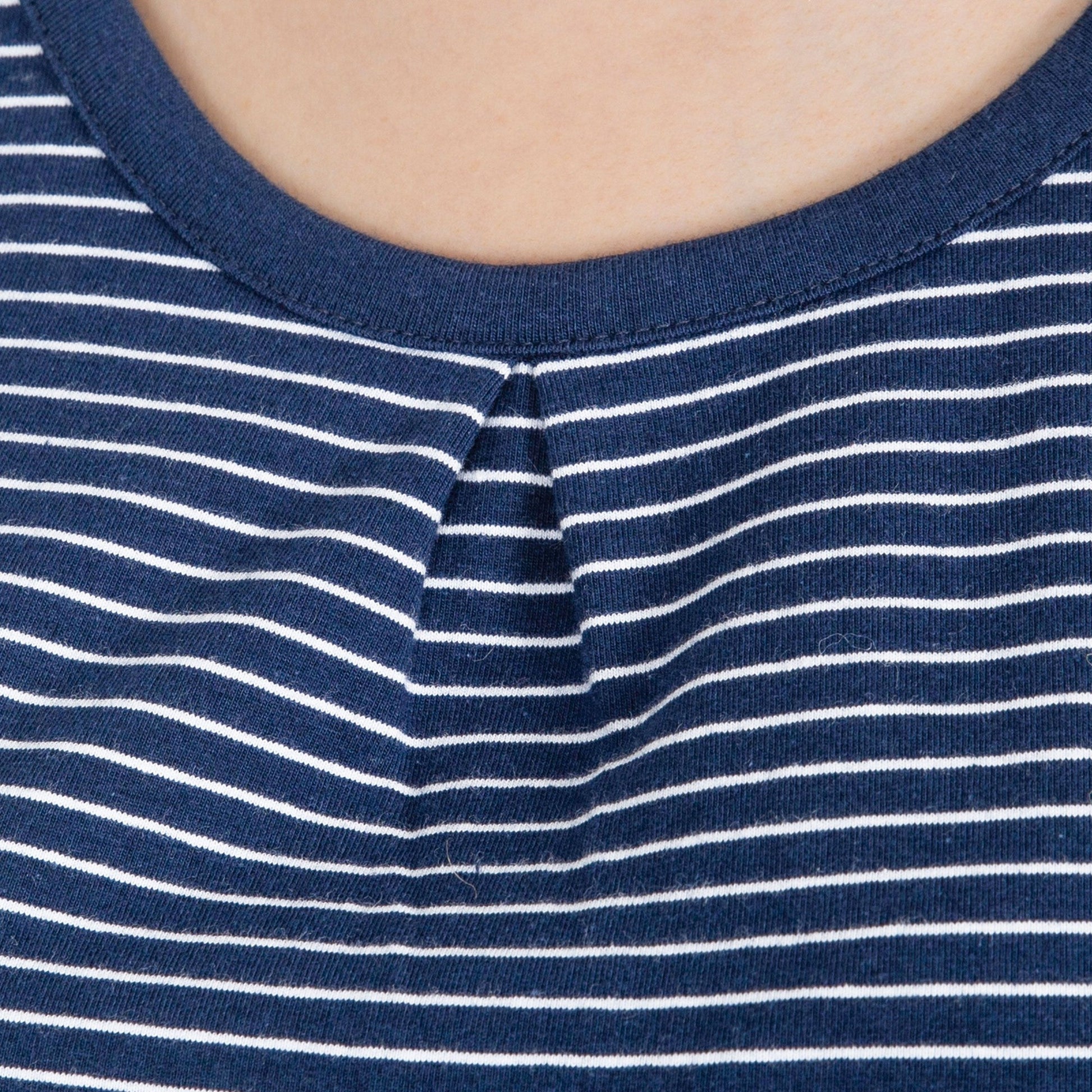 Navy - Close up - Trespass Womens-Ladies Lidia Spotted Round Neck Casual Dress