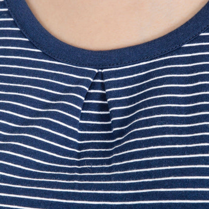 Navy - Close up - Trespass Womens-Ladies Lidia Spotted Round Neck Casual Dress