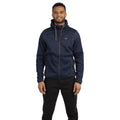 Navy - Side - Trespass Mens Odeno B Marl Fleece Jacket