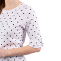 White - Close up - Trespass Womens-Ladies Hokku Dotted T-Shirt