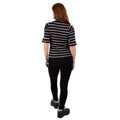 Black-White - Side - Trespass Womens-Ladies Hokku Contrast Striped T-Shirt