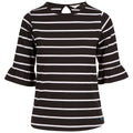 Black-White - Front - Trespass Womens-Ladies Hokku Contrast Striped T-Shirt