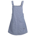 Navy-Chambray - Front - Trespass Womens-Ladies Twirl Casual Dress