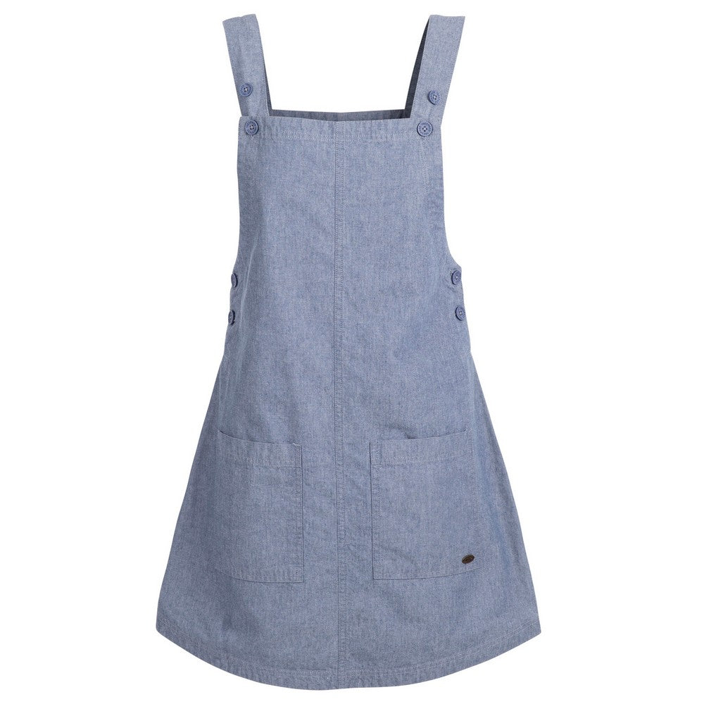 Navy-Chambray - Front - Trespass Womens-Ladies Twirl Casual Dress