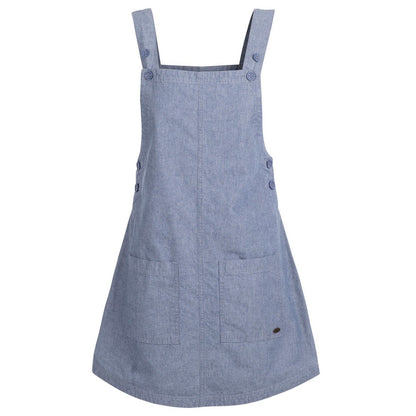 Navy-Chambray - Front - Trespass Womens-Ladies Twirl Casual Dress