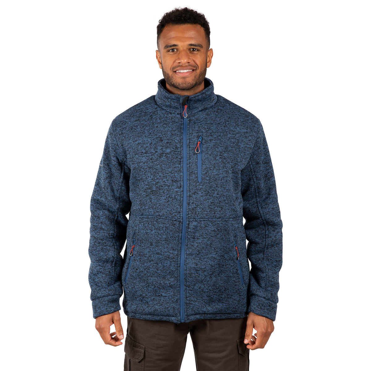 Smokey Blue - Side - Trespass Mens Ampney Marl Fleece Jacket