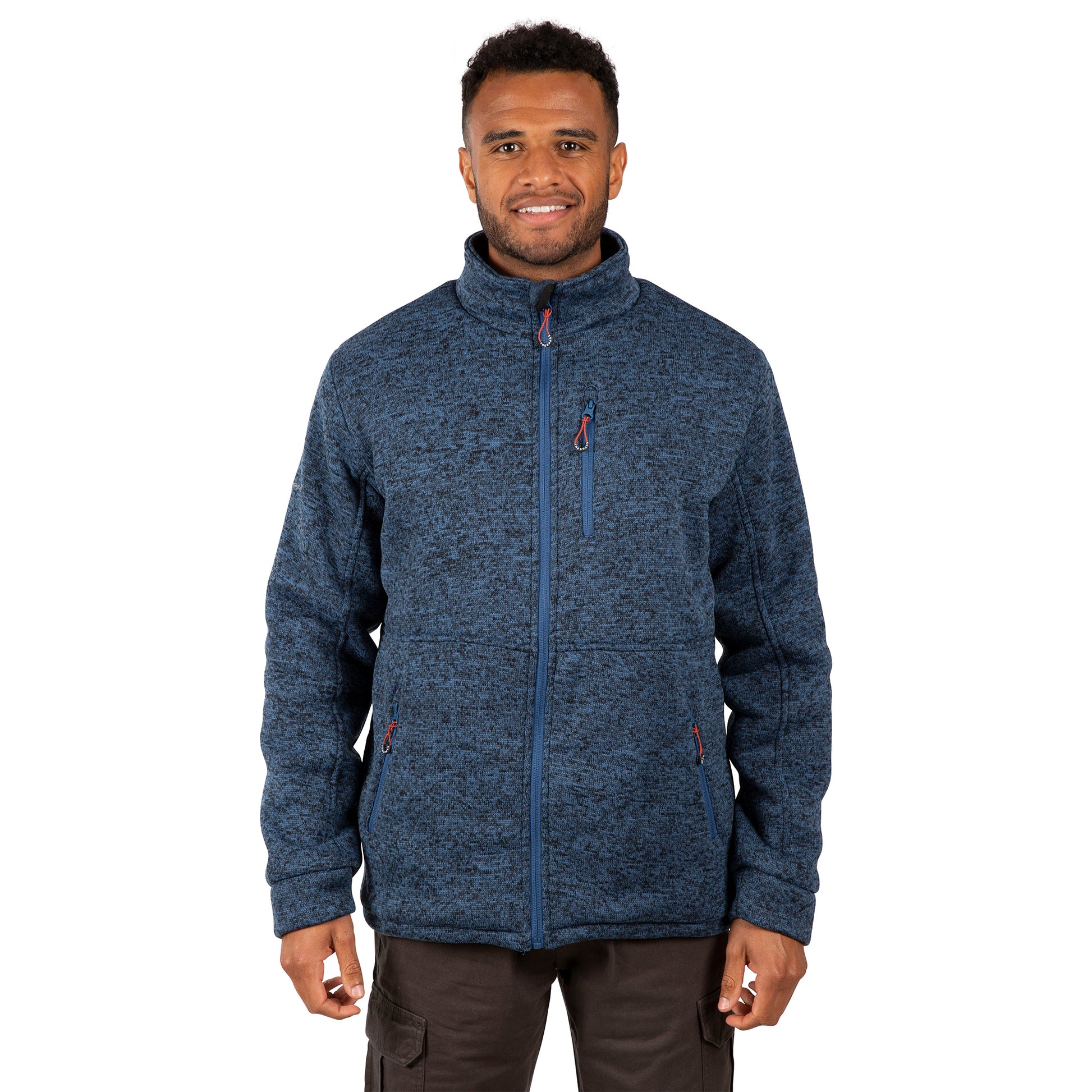 Smokey Blue - Side - Trespass Mens Ampney Marl Fleece Jacket