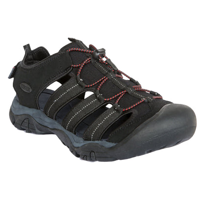 Black - Front - Trespass Mens Torrance Sandals