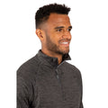 Black Marl - Side - Trespass Mens Harold Half Zip Fleece Top