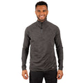 Black Marl - Close up - Trespass Mens Harold Half Zip Fleece Top