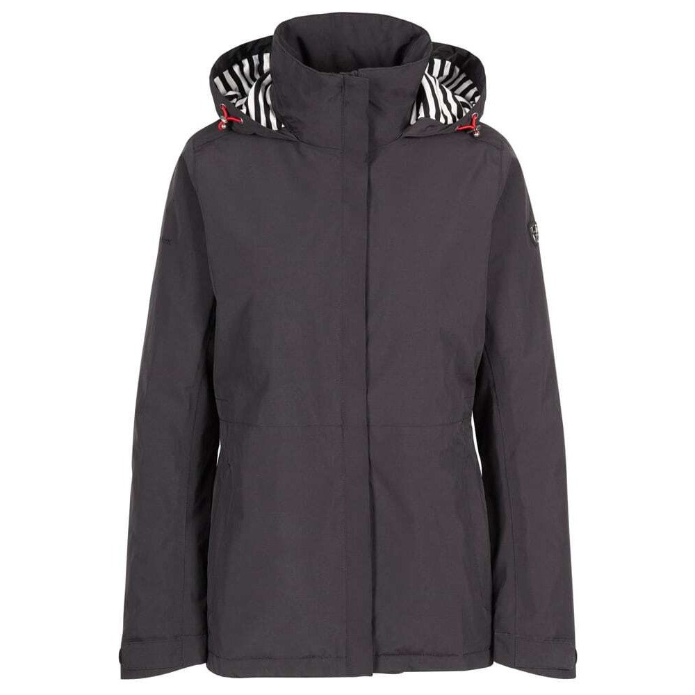 Black - Front - Trespass Womens-Ladies Frosty TP75 Padded Waterproof Jacket