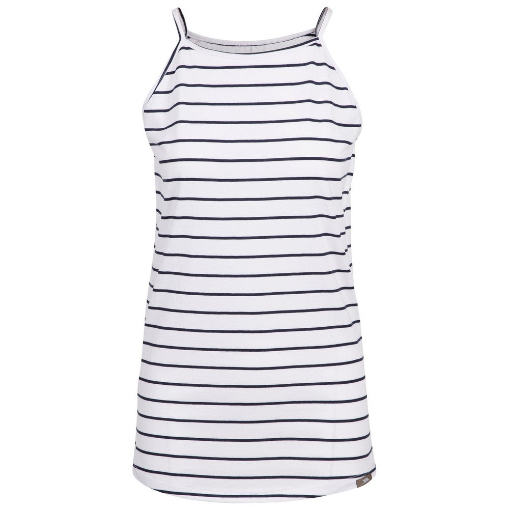 Navy-White - Back - Trespass Womens-Ladies Trinity Tank Top (Pack of 3)