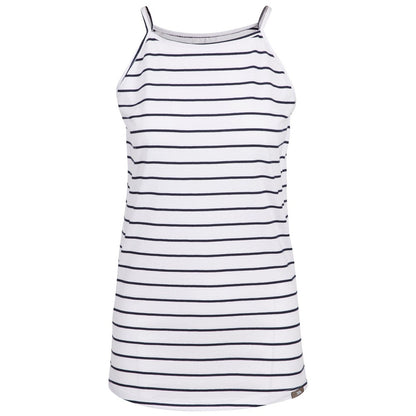 Navy-White - Back - Trespass Womens-Ladies Trinity Tank Top (Pack of 3)