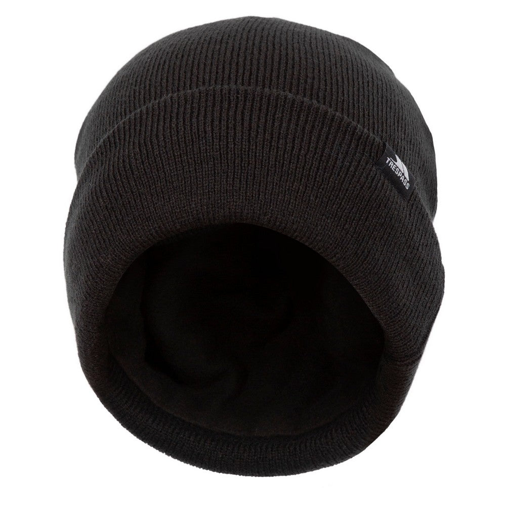 Black - Back - Trespass Unisex Adult Littlebrook Beanie