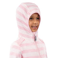 Pale Pink - Side - Trespass Childrens-Kids Conjure Stripe Marl Fleece Jacket