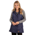 Navy - Pack Shot - Trespass Womens-Ladies Juniper Padded Gilet