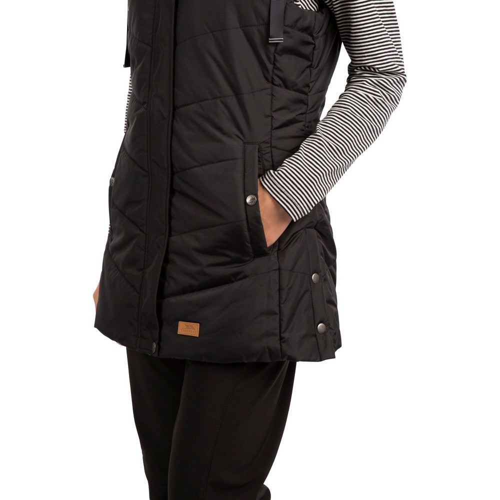 Black - Pack Shot - Trespass Womens-Ladies Juniper Padded Gilet