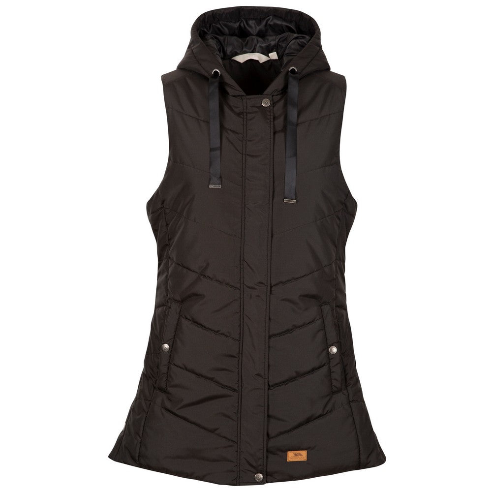 Black - Front - Trespass Womens-Ladies Juniper Padded Gilet