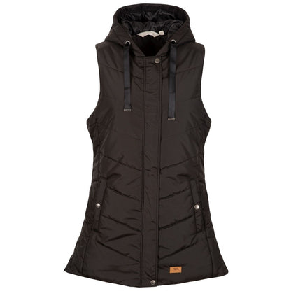 Black - Front - Trespass Womens-Ladies Juniper Padded Gilet