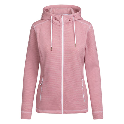 Pink Haze - Front - Trespass Womens-Ladies Rootless Stripe Marl AT200 Fleece Jacket