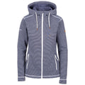 Navy - Front - Trespass Womens-Ladies Rootless Stripe Marl AT200 Fleece Jacket