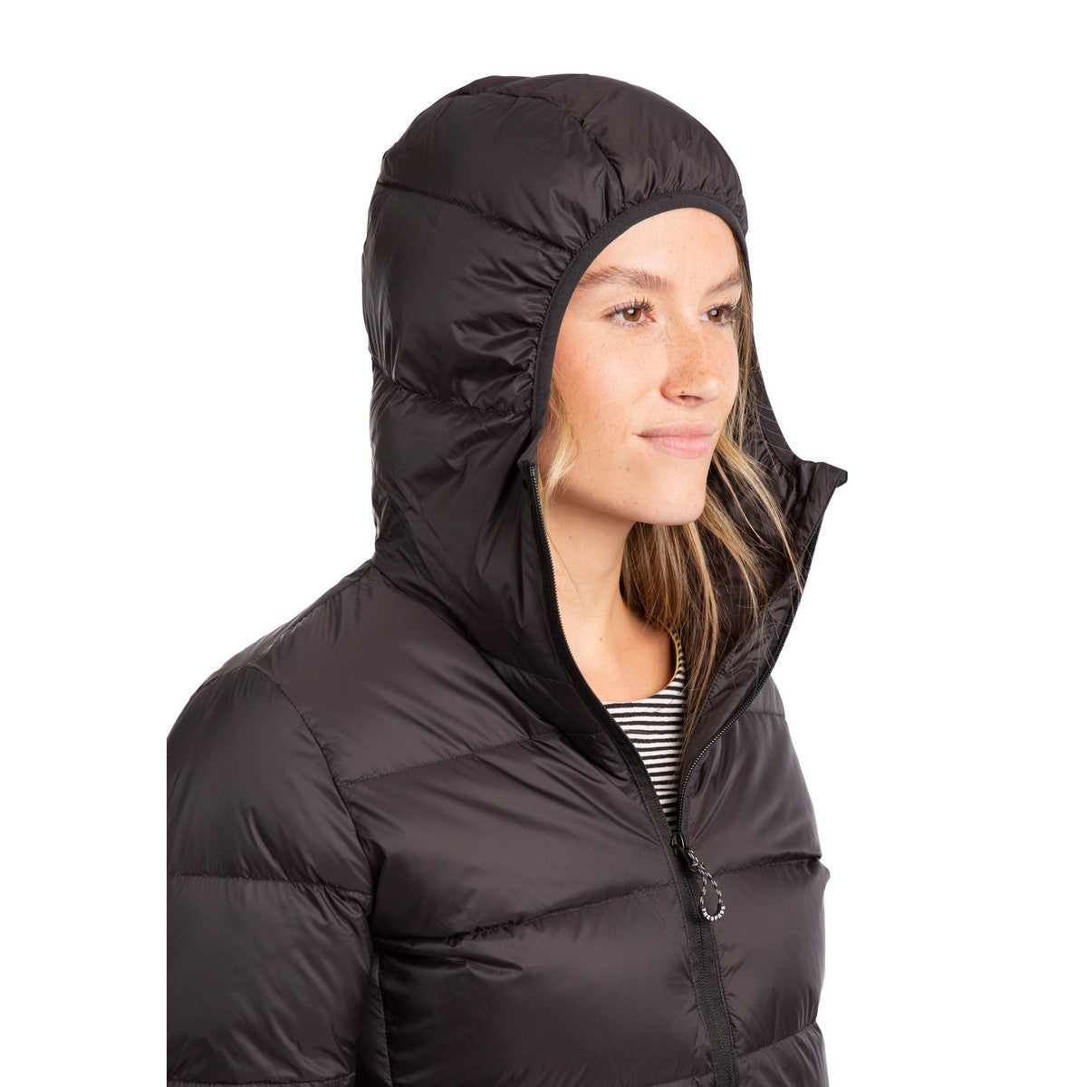 Black - Side - Trespass Womens-Ladies Humdrum Packaway Down Jacket