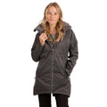 Dark Grey Marl - Close up - Trespass Womens-Ladies Wintry Padded Jacket